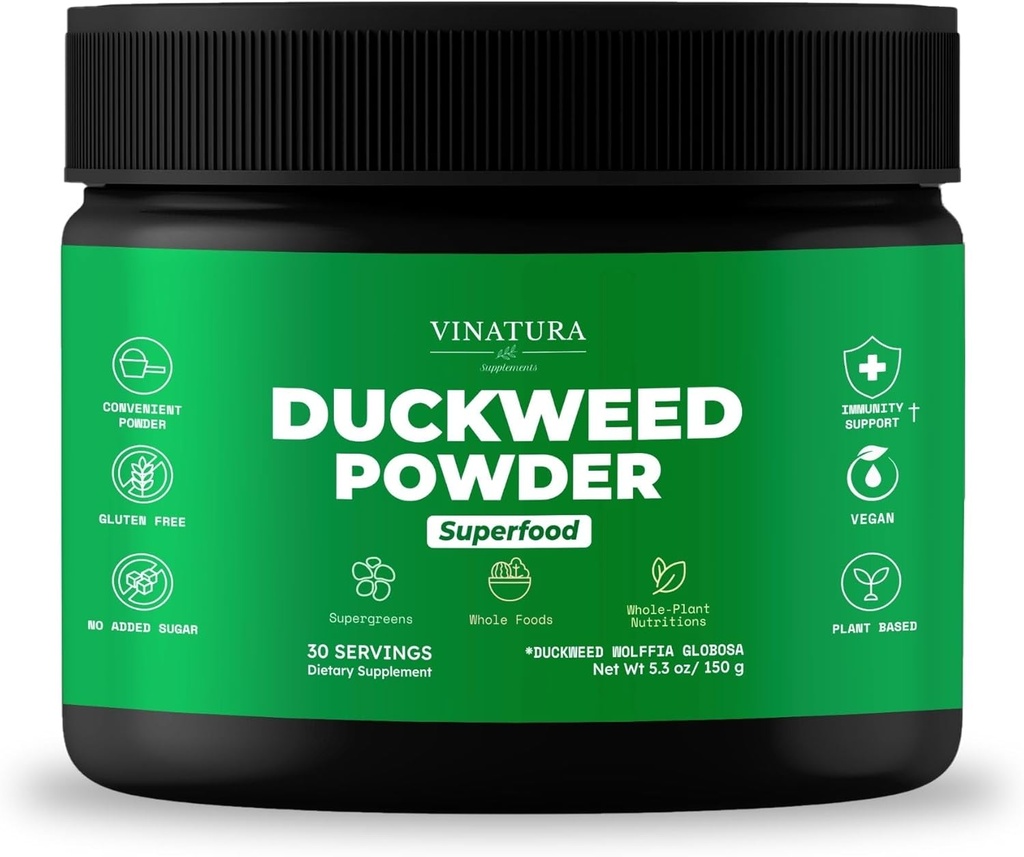 VINATURA Duckweed Toz - Duckweed Supplement, Superfood Digestive Health, Fiber-Superfood Toz Wolffia Globosa