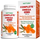 Nattura Tamam Omega 3-6-7-9, Pure Sea Buckthorn Oil, European Quality, Unrefined, Cold Pressed Whole Sea Buckthorn Wild Cave - 1.200 mg - 2 Şişes