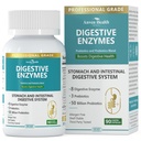 800 mg Erkekler ve Kadınlar için Probiyotikler & Organik Prebiyotikler, 8 Key Enzymes, Protease, Amylase & Lipase for Bloating, Gas Relief, Non-GMO | 90 Capsules