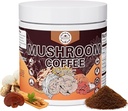 Mushroom Coffee, Instant Mushroom Coffee Mushroom Toz Toplantısı (20 Servisler) Cordyceps, Reishi, Lion's Mane, Shiitake, King Trumpet, Mushroom Supplement for Energy, Focus, Immune Support