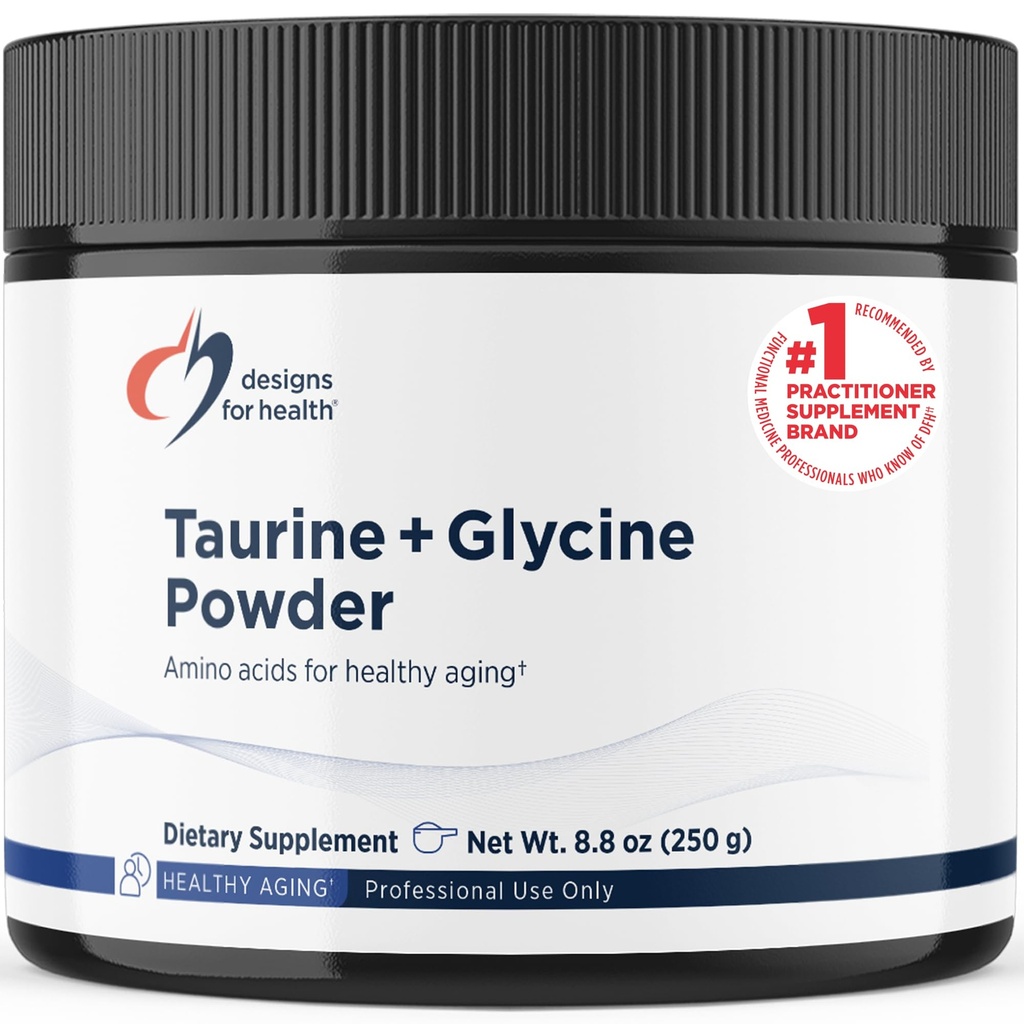 Sağlık Taurin + Glycine Toz için Tasarımlar - Sağlıklı Ağlama için Amino Asitler - Destek Hücreleri, Metabolik & Kalp Sağlığı - Non-GMO Unflavored Amino Asit Toz (250 g)