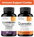Sandhu'nun Immune Support Combo | Elderberry & Quercetin Capsules Sche | Destekler Immune Health