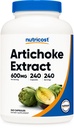 Nutricost Artichoke Extract 600 mg, 240 Vegetarian Capsules - Gluten Free, Non-GMO