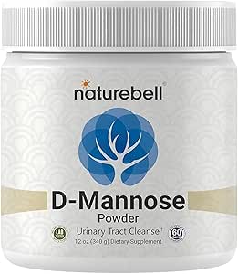 NatureBell D Mannose Toz, 12oz | Max Abors için Anında - Hızlı Keşfet – Urinary Tract & Bladder Health Support – Flush UTI Impurities – Non-GMO, Vegan