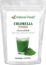 Z Doğal Gıdalar Chlorella Toz, Cracked Cell Wall Plant Protein, Blue Green Algae Superfood Toz, Parlaklar için Mükemmel, İçecekler, Raw, Non GMO, Gluten Free, Vegan, 1 lb
