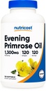 Nutricost Evening Primrose Oil 1,300 mg, 120 Softgels - Cold Pressed, Non-GMO, Gluten Free, 120 Servisler