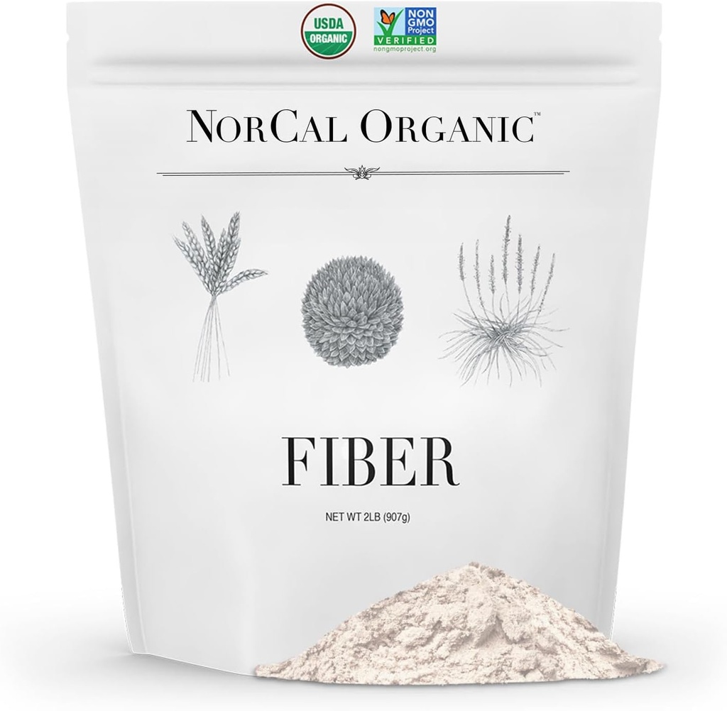 Norcal Organic Fiber - 2lbs | Prebiyotiks & Psyllium Husk Mix | Gluten-Free, Non-GMO, ► & In unknown Fiber Supplement Supplement