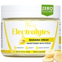 Zero Sugar - Banana Krem Electrolytes Toz - Hydration - Caffeine Free Energy with All Natural Materialss - Vegan, Keto & Paleo - Sugar Free Electrolytes Toz Iklim Mix - 37 Hizmetler Toz İçilir