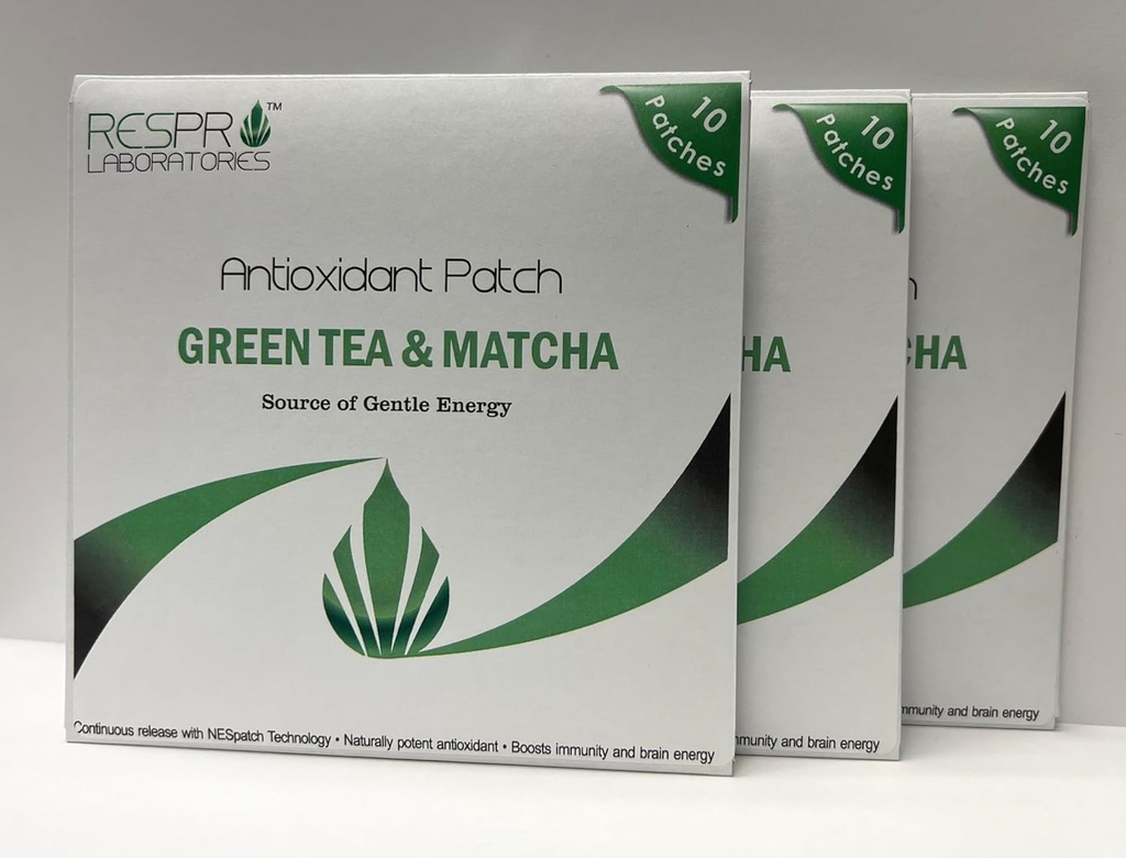Sınırlı Laboratuvarlar Yeşil Çayla Doğal Antioksi Patch (EGCG) & Matcha, Sürekli Yayın - 10 Patches