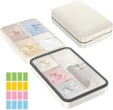 Restree Weekly Pill Organizer, Manyetik Moisture Kanıt Pill Case, Büyük Kapasite Seyahat Pill Box with İç Clear Lid for Vitamins, Supplements, and Daily Drugs 8 Karşılaştırma (Beyaz)