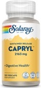 SOLARAY Capryl | Sustained Release Caprylic Acid | Sağlıklı Gastrointestinal Tract Desteği | 16 Hizmetler | 100 VegCaps
