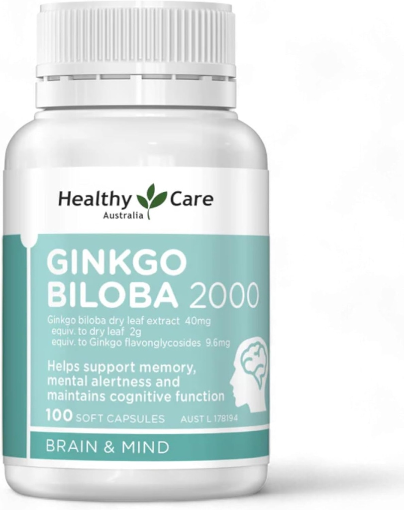 Healthy Care Ginkgo Biloba 2000mg 100 κάψουλες Αυστραλίας
