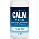Doğal Vitality Calm Mind Magnezyum, Citrate + L-Theanine Toz, Stres Yardımı için Tamam, Gluten Free & Vegetarian, Unflavored, 12 oz.