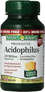 Nature's Bounty Probiyotik Acidofilius Tabletleri, 120 ea (Pack of 5)