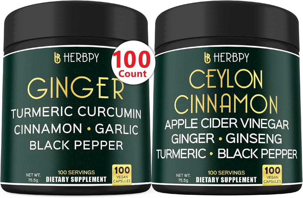 Bundle 5in1 Ginger συμπλήρωμα & 6in1 Premium Ceylon Cinnamon συμπληρώματα