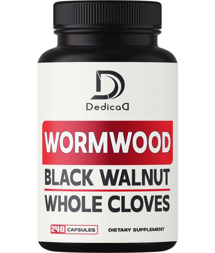 Κάψουλες Wormwood 1500mg με Μαύρο Καρύδι & Γαρύφαλλα - 240 Κάψουλες Vegan - Artemisia Annua Συμπλήρωμα για Ανοσία