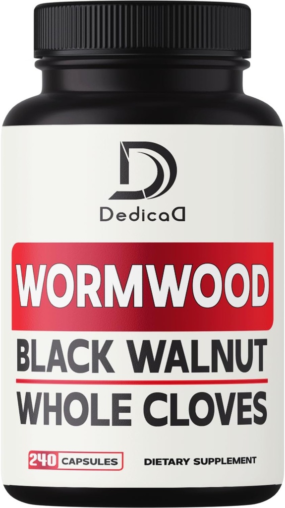 Κάψουλες Wormwood 1500mg με Μαύρο Καρύδι & Γαρύφαλλα - 240 Κάψουλες Vegan - Artemisia Annua Συμπλήρωμα για Ανοσία