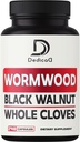 Κάψουλες Wormwood 1500mg με Μαύρο Καρύδι & Γαρύφαλλα - 240 Κάψουλες Vegan - Artemisia Annua Συμπλήρωμα για Ανοσία