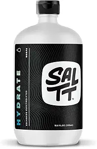 SALTT Hydrate Electrolyte Drops - Keto Diets - Διαλείπουσα Νηστεία - Ανοσολογική Υποστήριξη - Χωρίς Γλουτένη & Ζάχαρη - Παλαιό - Νάτριο, Μαγνήσιο, Κάλιο & Ίχνη Ορυκτά - Άγευστα - 18,6 fl oz