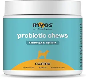 MyOS Probiyotik Chew for Dogs - Daily Digestive Support, Discovers Complete Gut Health, Aids Digestion, Supports Nutrient Abception, Supports Health Stool - All-in-One Chewable Supplement
