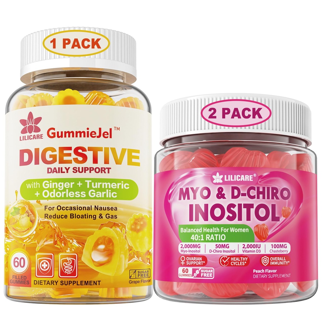 Τσάντα: Ginger Chews συμπλήρωμα Gummies & Inositol Gummies Ιδανικό 40:1 Λόγος Myo & D-Chiro Inositol