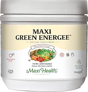 Maxi Health Green Energee - Super ολόκληρο το μείγμα τροφίμων - Berry Flavor - 7.8 Ουγγιά σκόνη - Kosher