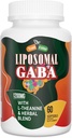 Liposomal GABA, L-Theanine Supplements 1200 mg - Ashwagandha, Chamomile, Tart Cherry Herbal Supplements for Men and Women, 60 Softgels