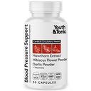 Gençlik ve Tonic Natural Blood Printing Support Supplement w/Hawthorn Hibiscus & High Potency Diuretic Herbs & Vitamins for Water Retention | 30 BP Capsules to maintain a Good Health | Women & Men