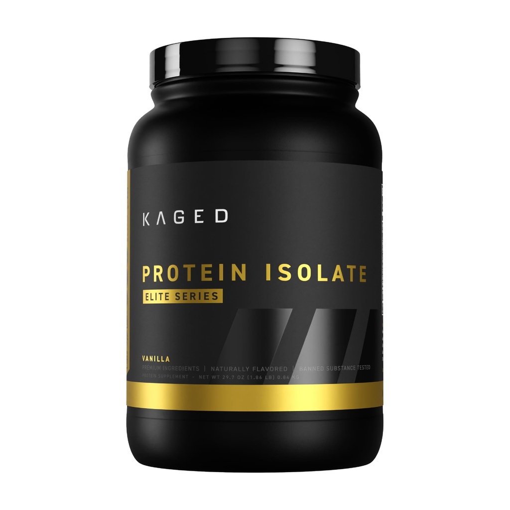 Kaged Whey Protein Isolate Elite Toz | Vanilla | Whey, Casein, & Milk proteini | Post Workout Recovery Drink | Supports Muscle Building | Supplements for Men & Women | 2 lbs