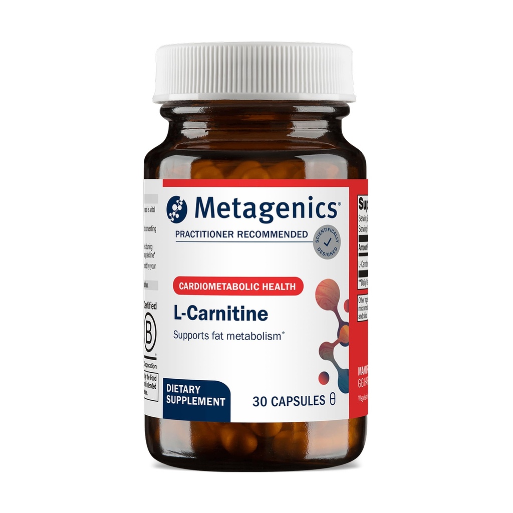 Metagenics L-Carnitine - Palmasm'ı Desteklemek için asit Supplement* - 30 Hizmet