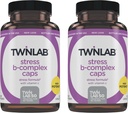 Twinlab Stress B-Complex Caps - Πλήρης B-Complex & 1000 mg Βιταμίνη C - Συμπλήρωμα Υποστήριξης Ενέργειας με Βιταμίνη B12 και B6-100 κάψουλες (πακέτο των 2)