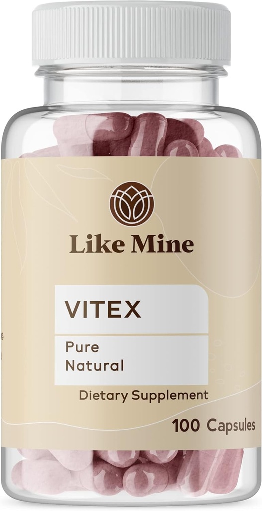 Mine Vitex (100 Capsules) gibi, Pure & Natural, Nomixs veya Fillers, Herbal Supplement