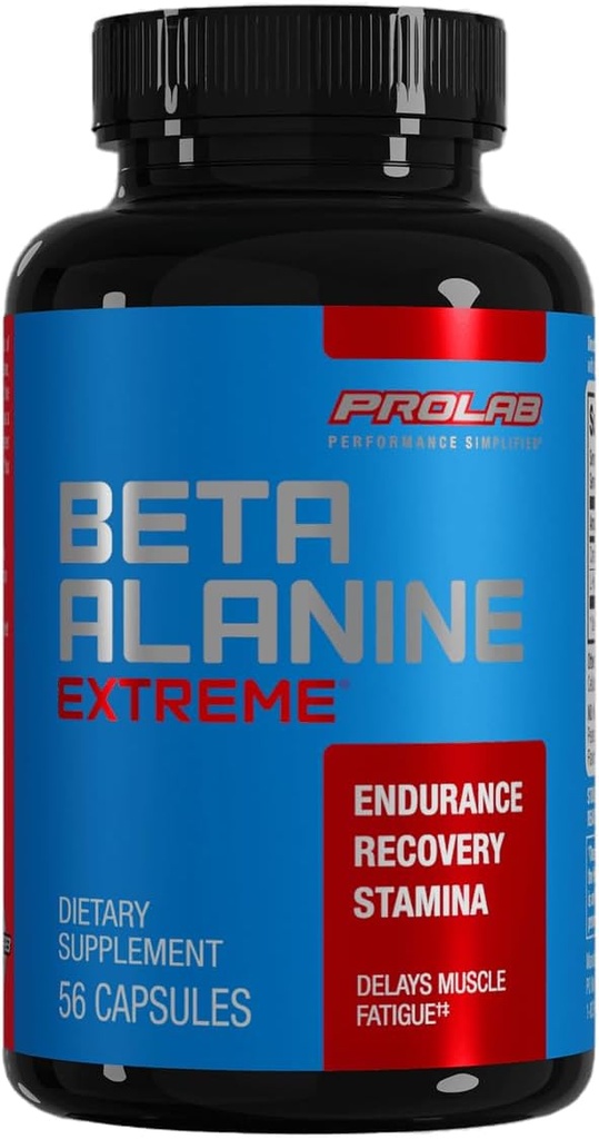 Prolab Διατροφή Beta Alanine Extreme με Carnosyn, 3200mg Υψηλή Ικανότητα, Ενισχύει την Υπομονή & Καθυστέρηση Κόπωση (56 Caps)