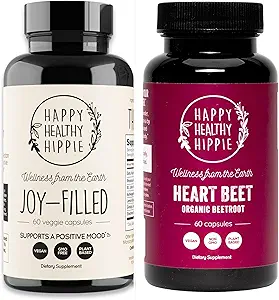 Happy Healthy Hippie Beetroot Superfood Κάψουλες + Joy-Filled Συμπληρώματα Υποστήριξης Mood