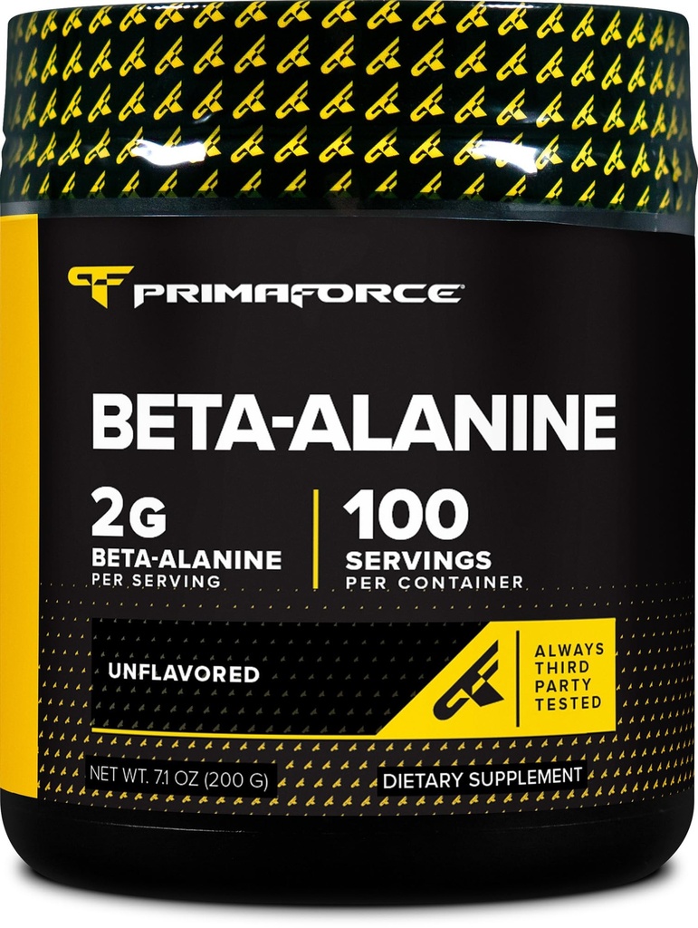 Primaforce Beta Alanine Powder, Unflavored, 200 Grams - Χωρίς γλουτένη, μη ΓΤΟ συμπλήρωμα για άνδρες και γυναίκες