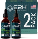 E2H Chlorophyl Liquid Drops - Ενεργειακός ενισχυτής, Digestion, Υποστήριξη ανοσοποιητικού συστήματος και εσωτερικό αποσμητικό - Vegan - Χωρίς γλουτένη - Μη ΓΤΟ - (2 φιάλες)