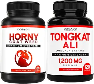 Horny Goat Weed (60 Kont) Premium Hornygoat, Erkekler için (120 Capsules) Longjack Tongkat Ali for Men's Health & Vitality Support - Güvenli Vegan & Made in USA