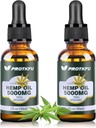 (2Pack Hemp Oil - Ωμέγα 3-6-9 λιπαρά οξέα συμπλήρωμα διατροφής για την υποστήριξη του ανοσοποιητικού συστήματος, Εστίαση, ηρεμία, χαλάρωση, και ενίσχυση Mood - Βιολογικά, Vegan, μη ΓΤΟ