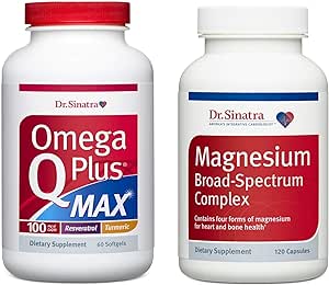 Dr. Sinatra Omega Q Plus MAX, CoQ10 ve Broad-Spectrum Kompleks Ultimate Heart Health Sche | Advanced Cardiovascular Support for Health Cholesterol and Blood Pressure