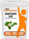 BulkSupplements.com Hawthorn Leaf Extract Toz - Hawthorn Supplement - Herbal Supplement, Vegan & Gluten Free, 500 mg per Service, 500g (1.1 lbs) (Pack of 1)