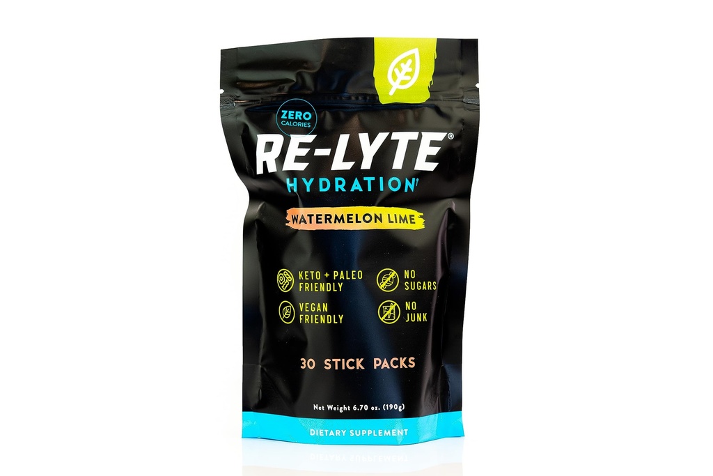 REDMOND Re-Lyte Hydration Electrolyte Toz Mix, Watermelon Lime (30 Stick Packs)