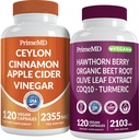 Ceylon Cinnamon (1pk) ve Nitrik Oksit (1pk) Tamam Sche - Kalp, Metabolism, Denge, Circulatory, Lipid ve Immune Support - Non-GMO, Vegan, Gluten-Free