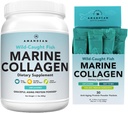 AMANDEAN Marine Collagen Duo. 500g Konteyner + 30 Seyahat Paketi. Hydrolyzed Fish Collagen. for Skin, Hair & Nails. Pescatarian, Keto & Paleo-Friendly, Unflavored