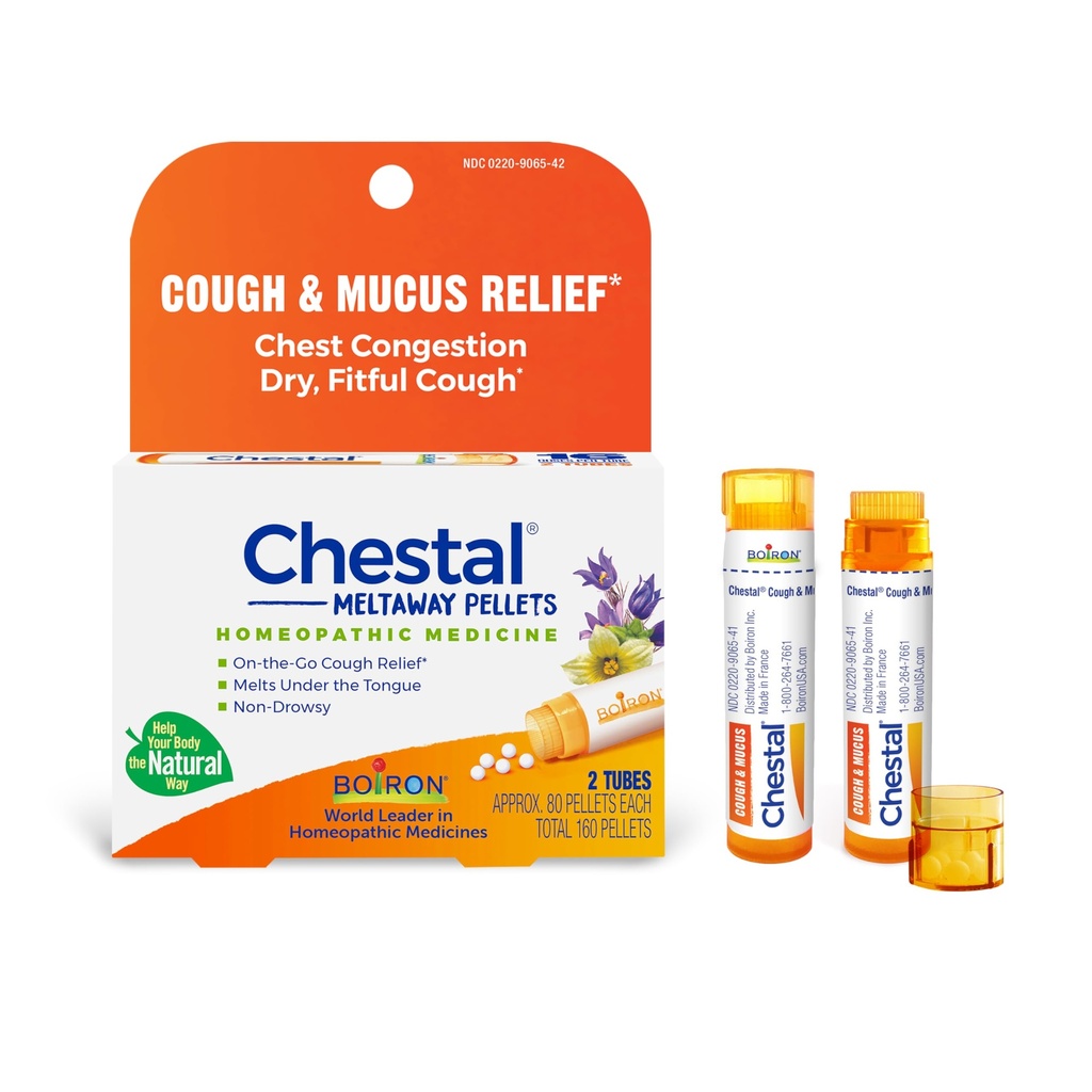 Cough ve Mucus Relief, Nasal veya Chest Congestion ve Sore Throat Relief - 2 Count (160 Pellets)