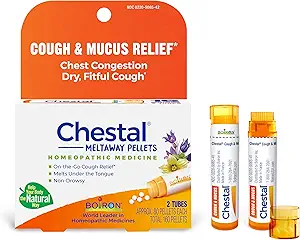 Cough ve Mucus Relief, Nasal veya Chest Congestion ve Sore Throat Relief - 2 Count (160 Pellets)