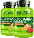 NATURELO Glucosamine Chondroitin MSM with Boswellia and Vitamin C - Supplement for Joint Comfort, Mobility, and Strength - 120 Capsules (Pack of 2)
