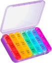 ASprink Pill Organizer 3 Times bir gün, Büyük Pill 21 Karşılaştırmalı Seyahat Pill Organizer, Vitaminleri tutmak, Tıp