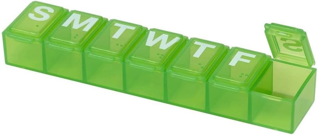 EZY DOSE Weekly (7-Day) Pill Organizer, Vitamin Case And Medicine Box, X-Küçük Karşılaştırmalar, Renk Vary