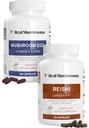 Real Mushrooms Vitamin D2, çinko (120ct) ve Reishi 415 (90ct) Schega ile Doğal Destek - Immunity, Better Sleep, and Relaxation - Vegan, Gluten Free, Non-GMO, Organic Mushroom Extracts