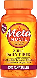 Düzenli Fiber Supplement Capsules için Metamucil Fiber Terapi, 100-Kır Şişe (Pack of 2)